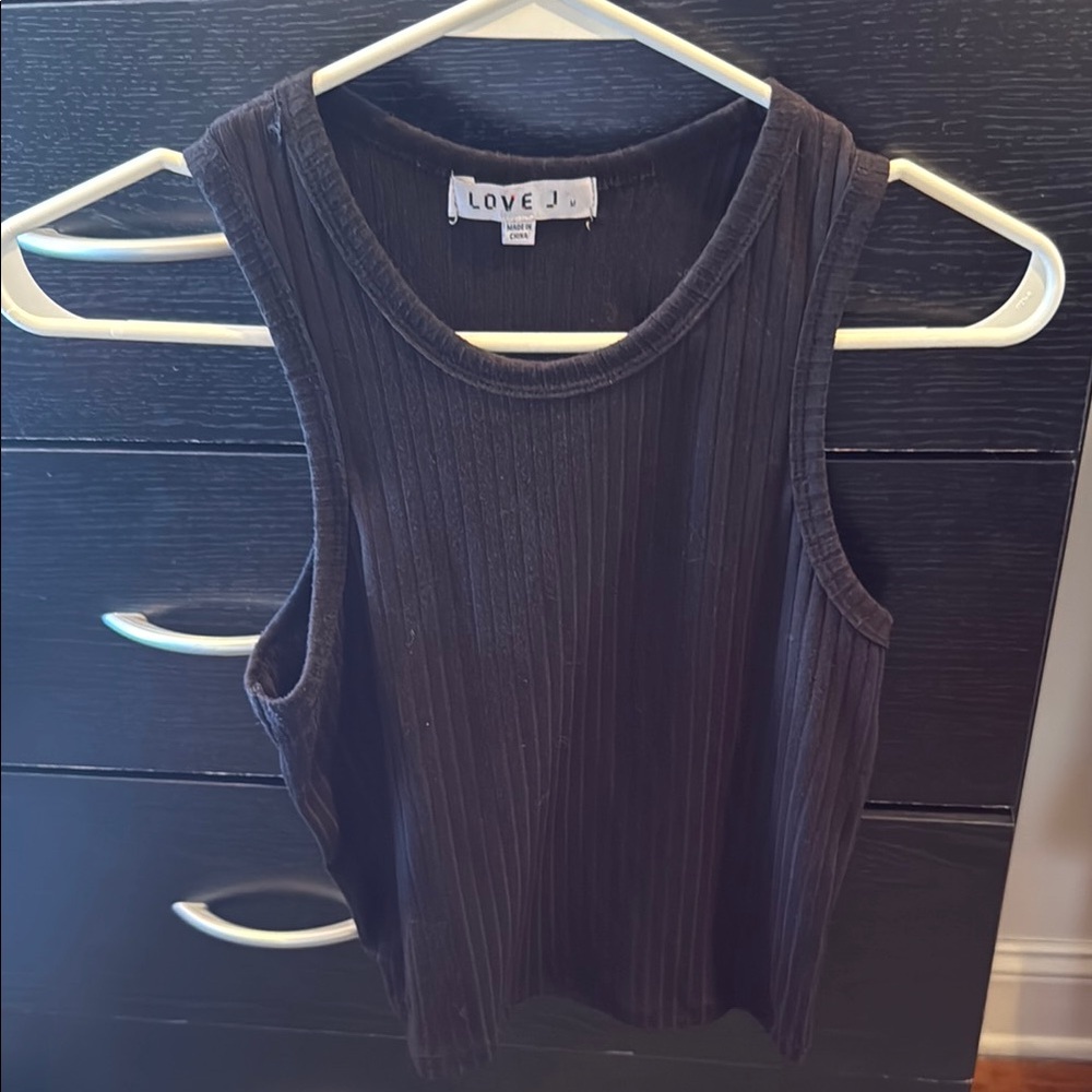 Love J Black Sleeveless Top